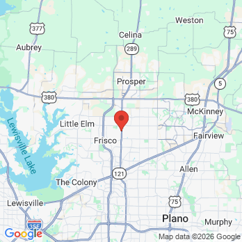 Map to North Frisco Dental & Orthodontics office in Frisco, TX