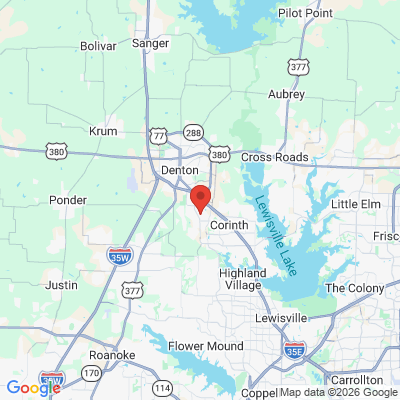 Map to  office in Denton, TX