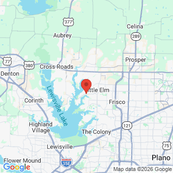 Map to Lakeside Dental office in Little Elm, TX
