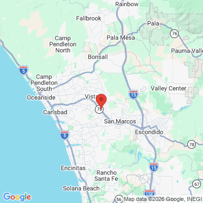 Map to  office in Vista, CA