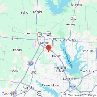 Map to  office in Denton, TX