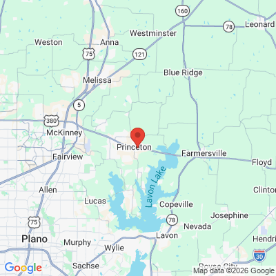 Map to  office in Princeton, TX