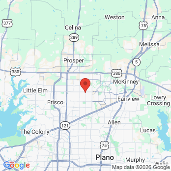 Map to Excel Dental Care office in Frisco, TX