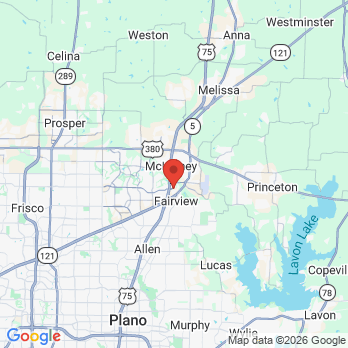 Map to Nomad Dental Specialts office in Mc Kinney, TX