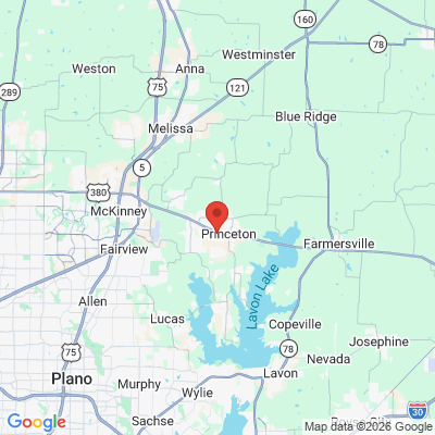 Map to  office in Princeton, TX