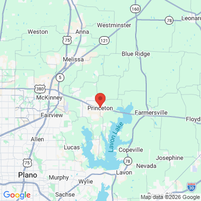 Map to  office in Princeton, TX