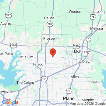 Map to Promont Dental Design office in Frisco, TX