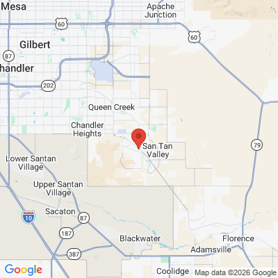 Map to Flossed Family Dentistry office in San Tan Valley, AZ