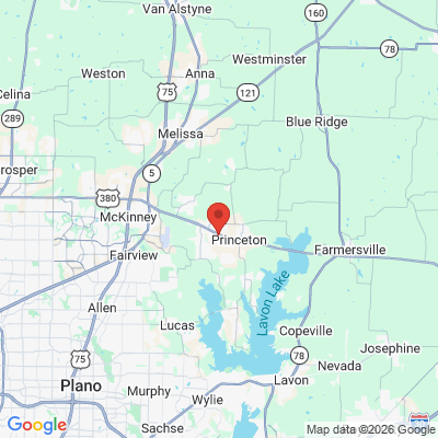Map to  office in Princeton, TX