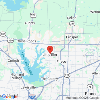 Map to New Era Family & Cosmetic Dentistry office in Little Elm, TX