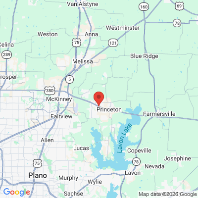 Map to  office in Princeton, TX
