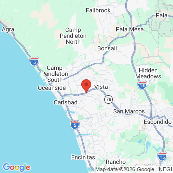 Map to Breathe Easy Dentistry office in Vista, CA