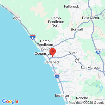 Map to Surfside Dental office in Oceanside, CA