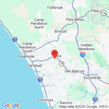 Map to Ali Amiri D.D.S INC. office in Vista, CA