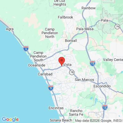 Map to  office in Vista, CA