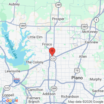 Map to Accent Dental office in Frisco, TX