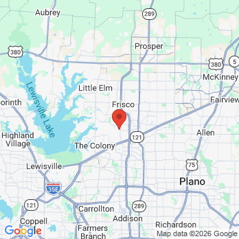 Map to Natural Focus Dental office in Frisco, TX