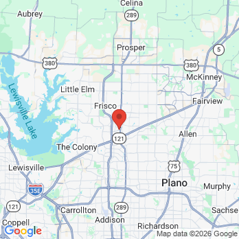 Map to Stonebriar Family Dentistry office in Frisco, TX