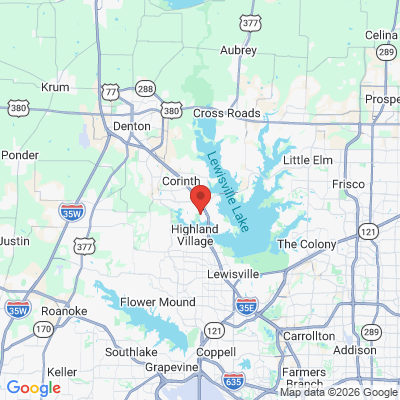 Map to  office in Hickory Creek, TX
