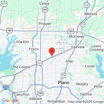 Map to Smile Breeze Dentistry office in Frisco, TX
