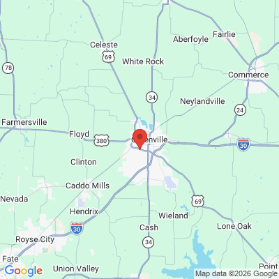 Map to  office in Greenville, TX