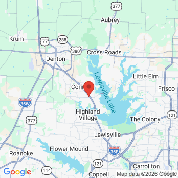 Map to Starshine Dentistry office in Corinth, TX