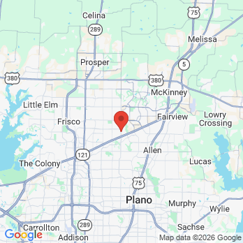 Map to Experience Dental office in Mckinney, TX