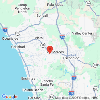 Map to Avah Dental office in San Marcos, CA