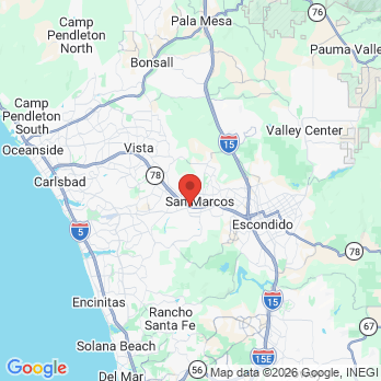 Map to Vida Family Dental office in San Marcos, CA