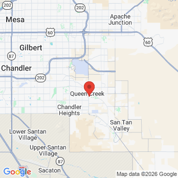 Map to Triumph Dental office in Queen Creek, AZ