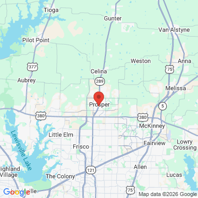 Map to  office in Prosper, TX