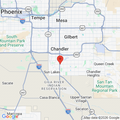 Map to Chandler dental home  office in Chandler, AZ