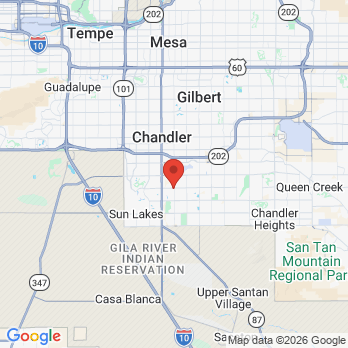 Map to OCOTILLO FAMILY DENTISTRY office in chandler, AZ