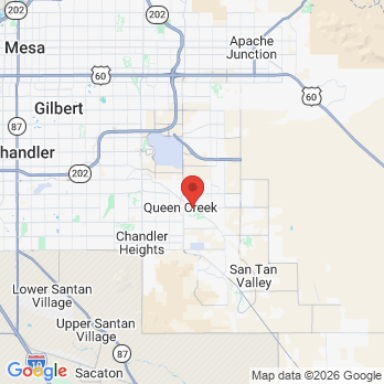 Map to Aspen Orthodontics office in Queen Creek, AZ
