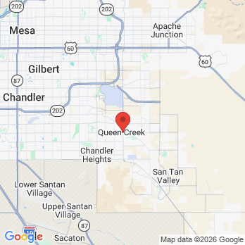 Map to Matheson Dentistry and Implant Center office in Queen Creek, AZ