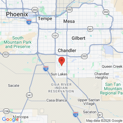 Map to Fiesta Dental Care office in Chandler, AZ