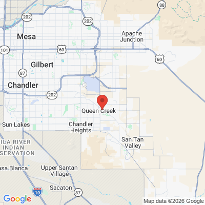 Map to Alexander Family Dental office in Queen Creek, AZ