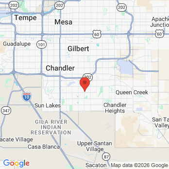 Map to Ascend Pediatric Dentistry office in Gilbert, AZ