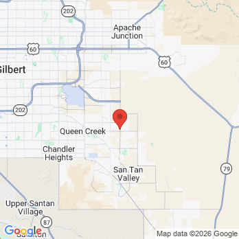Map to Ironwood Children's Dentistry office in Queen Creek, AZ