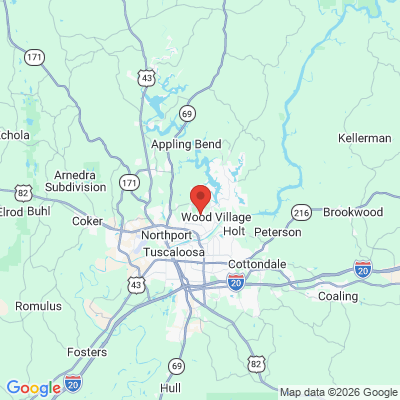Map to  office in Tuscaloosa, AL