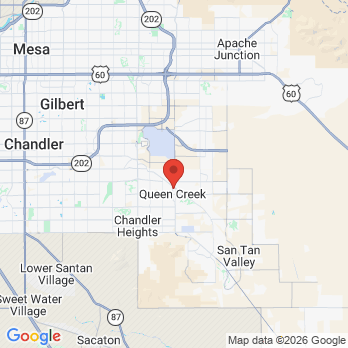 Map to Queen Creek District Dental office in Queen Creek, AZ
