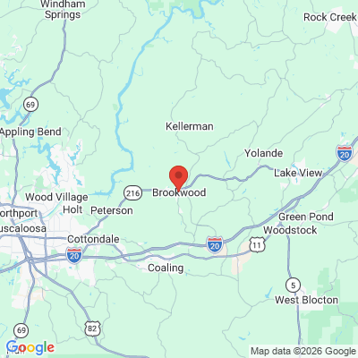 Map to  office in Brookwood, AL