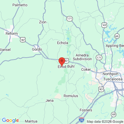 Map to  office in Elrod, AL