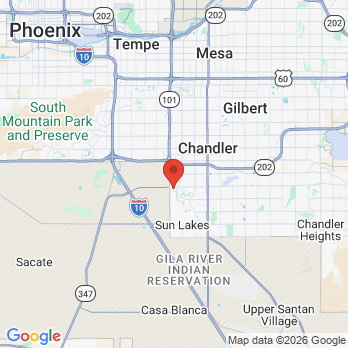 Map to Aquila Dental office in Chandler, AZ