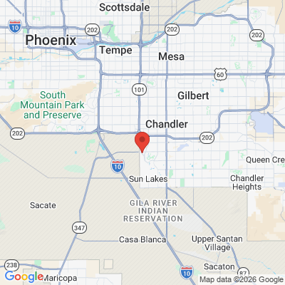 Map to Aquila Dental office in Chandler, AZ