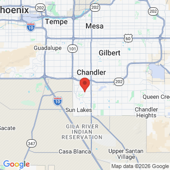 Map to Artistic Dentistry Chandler office in Chandler, AZ