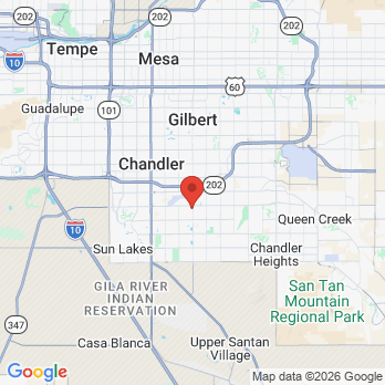 Map to Layton Lakes Dental office in Chandler, AZ