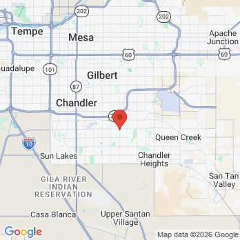 Map to Val Vista Smiles office in Gilbert, AZ