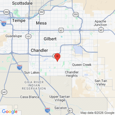 Map to Val Vista Smiles office in Gilbert, AZ