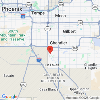 Map to S. Walker Dentistry office in Chandler, AZ